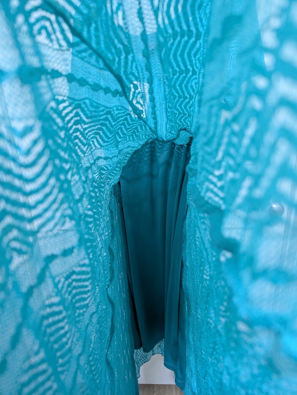 Rabbit Rabbit Rabbit Teal Lace Midi Dress - Picture 5 of 5